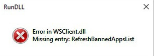 Error in WSClient.dll