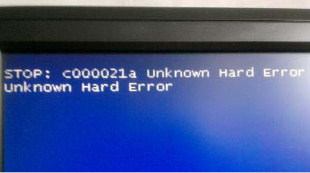 STOP:c000021a Unknown Hard Error
