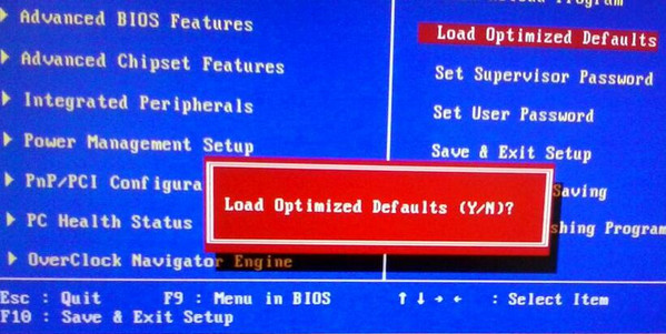 Load Optimized Defaults